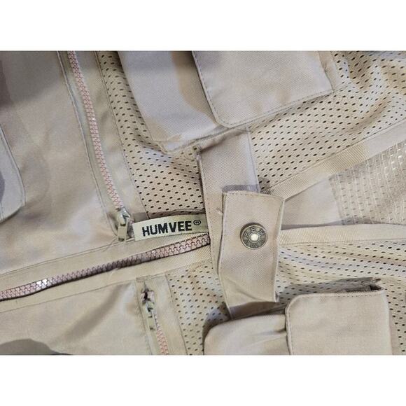 Humvee Men’s Khaki Safari Fishing Camping Utility Vest Cotton Blend Outdoor Gear - Picture 8 of 9